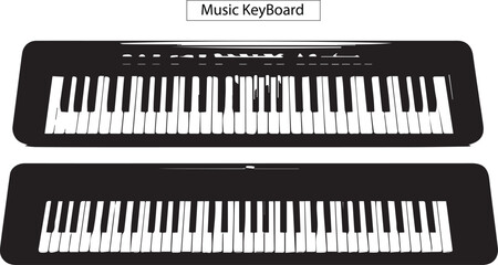 Naklejka premium piano keys vector illustration