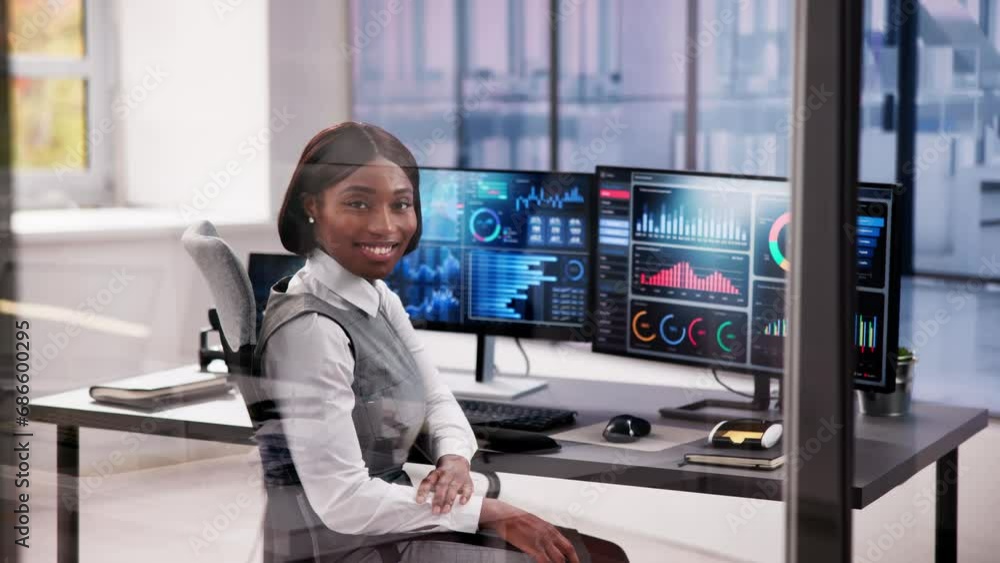 Aufkleber financial analyst monitoring business data