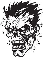 Eccentric Zombie Skull Vector Design Whimsical Skull Vector Zombie Insanity