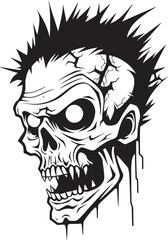 Unpredictable Skull Vector Zombie Theme Zombies Hysteria Vector Icon