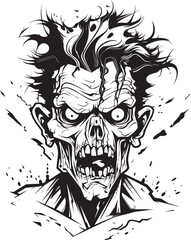 Zombies Tumultuous Symbol Vector Design Cybernetic Undead Vector Design Icon