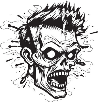 Zombies Rebellion Vector Design Zombies Frantic Image Crazy Skull