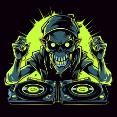 Zombie Dancefloor Evolution Zombie Vector Zombie DJ Beatscape Vector Design