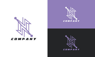 'N' letter logo. Best logo design for a business, brand logo design
