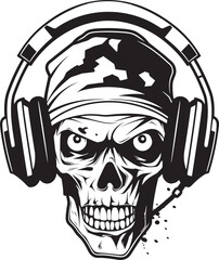 Dreadful Beats Zombie Hip Hop Vector Zombie Cypher Flow Hip Hop Vector Icon