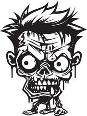 Fototapeta premium Zombie Mascot Avatar Vector Representation Undead Mascot Zombie Character Design