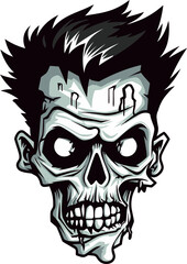 Terrifying Mascot Zombie Vector Icon Zombie Spirit Mascot Vector Illustration