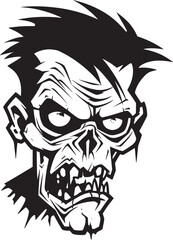 Undead Zombie Emblem Mascot Vector Zombie Mascot Impression Vector Design