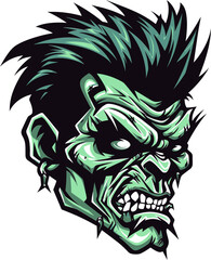 Zombie Spirit Guide Vector Mascot Design Macabre Zombie Symbol Mascot Vector Icon