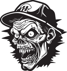 Zombie Mascot Enigma Vector Design Zombie Icon Mascot Vector Character
