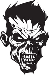 Zombie Buddy Mascot Vector Icon Eerie Comrade Zombie Mascot Vector
