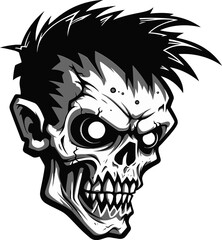 Spectral Spirit Zombie Mascot Vector Undead Ally Mascot Zombie Vector Design