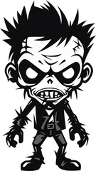 Zombie Companion Mascot Vector Design Cadaver Comrade Zombie Mascot Icon