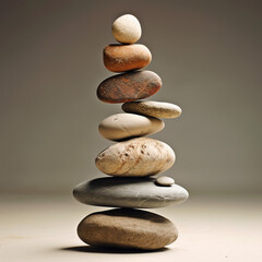 Fototapeta na wymiar Stones balancing. Peace and meditation.