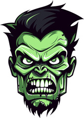 Spectral Sidekick Zombie Mascot Icon Zombie Mate Mascot Vector Illustration