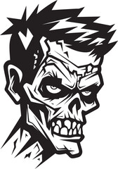 Ghastly Guardian Zombie Mascot Zombie Sidekick Mascot Vector