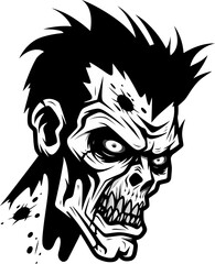 Eerie Ally Zombie Mascot Zombie Buddy Mascot Vector