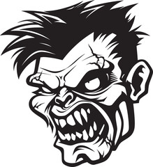 Spectral Sidekick Zombie Mascot Art Zombie Mate Mascot Vector Image