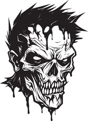 Zombie Pal Mascot Vector Graphic Spectral Sidekick Zombie Mascot Illustration