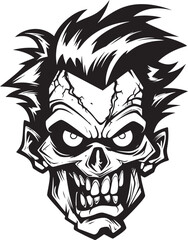 Zombie Mate Mascot Vector Artwork Eerie Buddy Zombie Mascot Icon