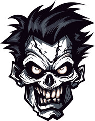 Eerie Buddy Zombie Mascot Icon Zombie Friend Mascot Vector Image