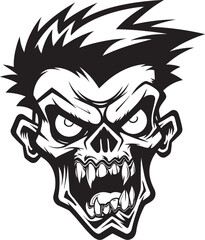 Macabre Mascot Zombie Vector Design Zombie Companion Mascot Vector Graphic