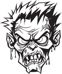 Zombie Pal Mascot Vector Artwork Spectral Sidekick Zombie Mascot Graphic