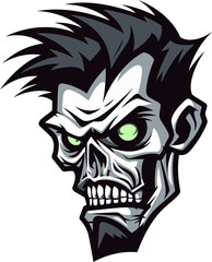 Ghastly Friend Zombie Mascot Illustration Zombie Pal Mascot Vector Artwork