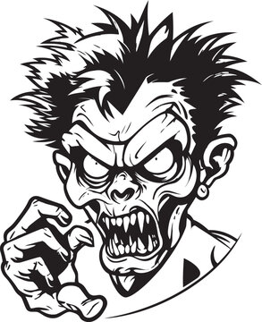 Ghastly Guide Zombie Mascot Image Zombie Pal Mascot Vector Illustration