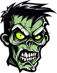 Spectral Sidekick Zombie Mascot Art Cadaverous Comrade Zombie Mascot Graphic