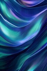 Obraz premium Holographic iridescent foil texture. Electric blue, emerald green and purple pastel and gradient colors. Modern and futuristic design, feeling of luxury and sophistication.