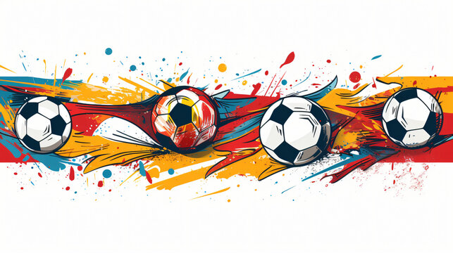 Set of abstract football elements