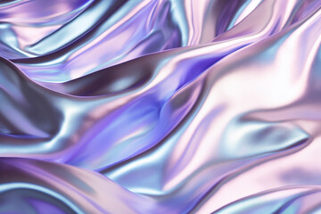Obraz premium Holographic iridescent foil texture. Silver, gray and white pastel and gradient colors. Modern and futuristic design, feeling of luxury and sophistication.