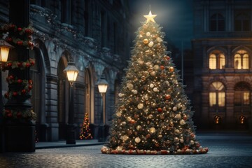 Christmas tree on the central square