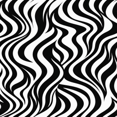 Trendy zebra skin pattern background vector   monochrome animal print for fashionable designs