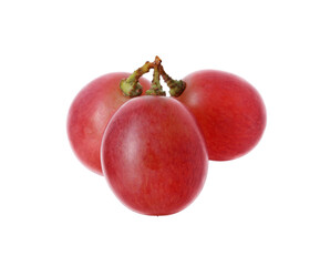 Delicious ripe red grapes isolated on white