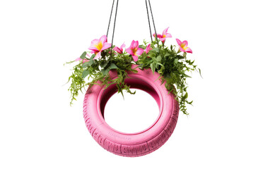 Tire Swing Plant Stand On Transparent PNG