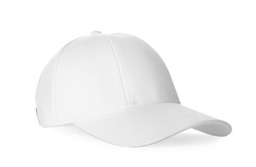 One stylish baseball cap isolated on white