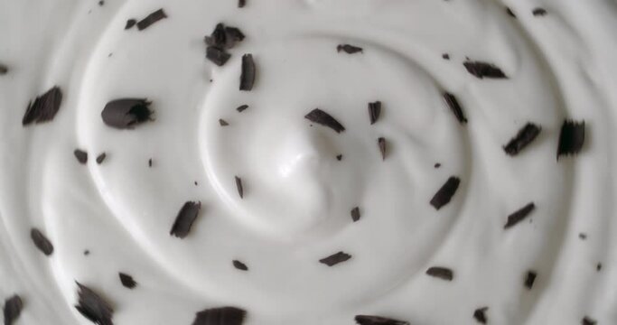 chocolate chip pudding - top shot