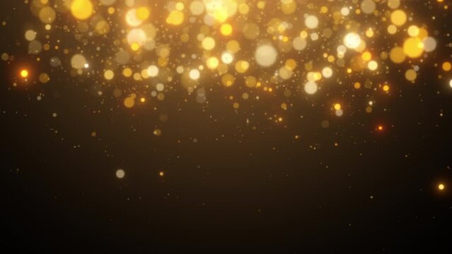 elegant golden black bokeh light christmas background video