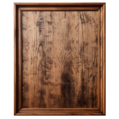 Sustainable Wood Picture Frame Isolated on Transparent or White Background, PNG