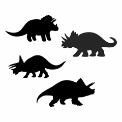 black silhouette of a dinosaur or ancient animal