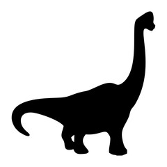 black silhouette of a dinosaur or ancient animal