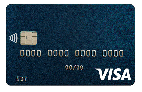 Visa card closeup for design purpose