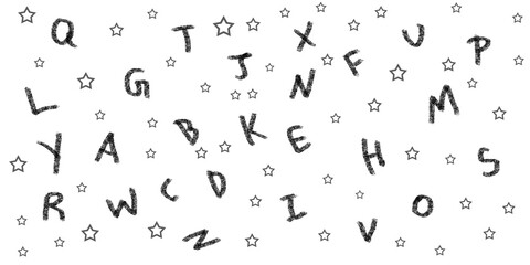 abcd letters pattern design