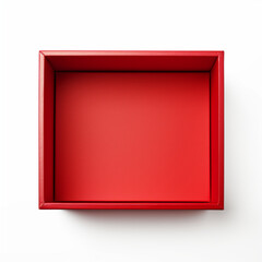 Blank red box on white background