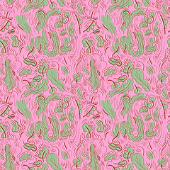 Decorative nature seamless colorful pattern with abstract leaves