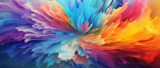 Fototapeta na wymiar Colorful liquid acrylic paint or fluid bubble flow wallpaper, Abstract background. create using a generative AI tool 