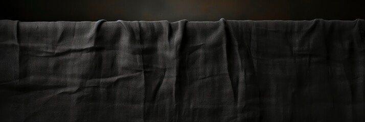 Black Raw Organic Fabric Bag Pattern , Banner Image For Website, Background, Desktop Wallpaper