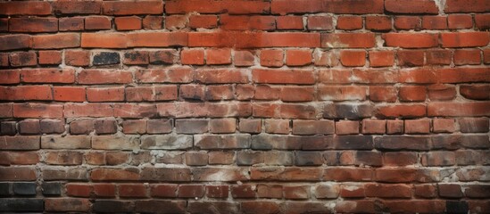 Obraz premium Grunge background with red brick wall texture